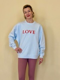 Mikina Oversize LOVE Blue Ice