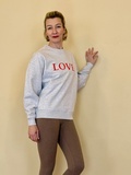 Mikina Oversize LOVE Cool Grey