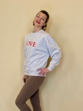 Mikina Oversize LOVE Cool Grey