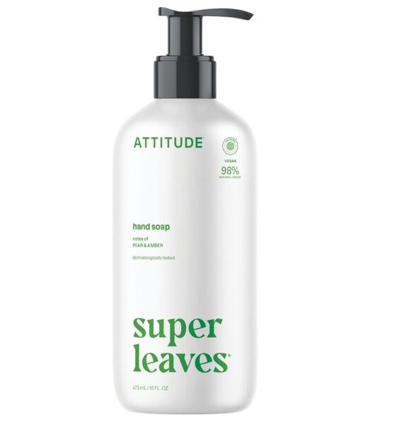 Mýdlo na ruce Super Leaves hruška a amber