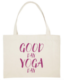 Shopping Bag Good Day Yoga Day Purple