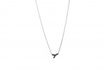 Stříbrný náhrdelník, černý - WAI Necklace Senso
